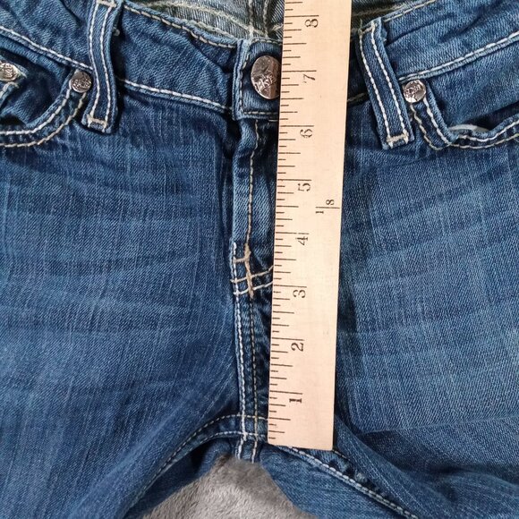 BKE Sabrina Jeans Women 33x32, Tag 29x33.5 Blue Denim Contrast Stitch Bootcut - Picture 8 of 12